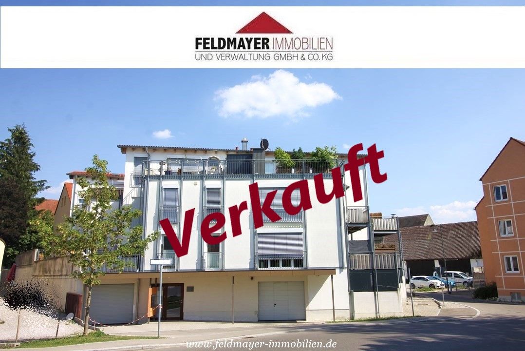 Mering: Top gepflegte 3 ZKB mit sonniger Terrasse und 2 großen Garagenstellplätzen 