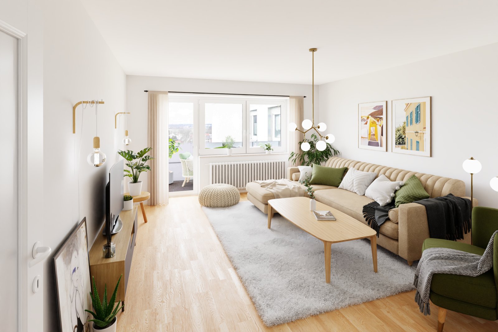 Für Eigenbezieher geeignet! Modernisiertes Gebäude / Energieeffizienz C - Lichtdurchflutete 3 ZKB mit Balkon und Fernblick