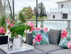 eine Dachterrasse von drei insgesamt eine Dachterrasse von drei insgesamt