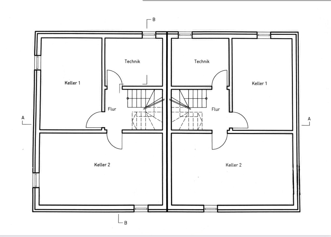 Grundriss Kellergeschoss mit beheizbarem Raum (FBH großer Raum)R Grundriss Kellergeschoss mit beheizbarem Raum (FBH großer Raum)R